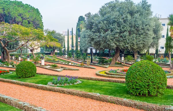 Paisajismo de los jardines de Bahai — Foto de Stock