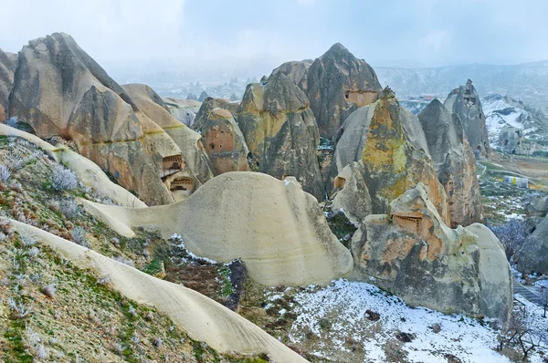 Il paesaggio roccioso della Cappadocia — Foto Stock