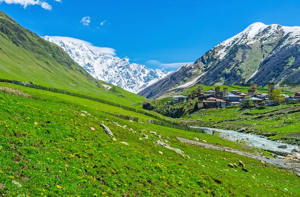 Bienvenido a Upper Svaneti — Foto de Stock