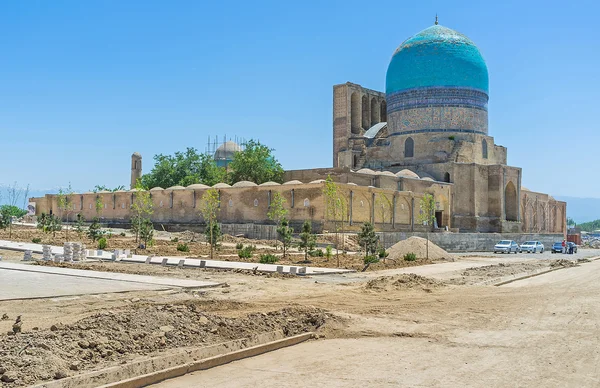 De Kok Gumbaz moskee in Sachrisabz — Stockfoto