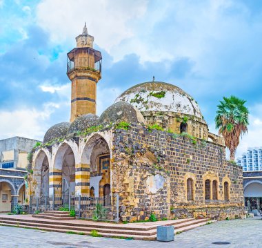 The abandoned Great Al-Omari Mosque in Tiberias clipart