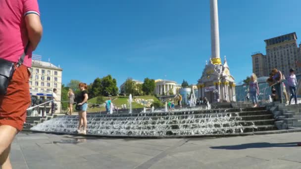 Центр города Киева — стоковое видео