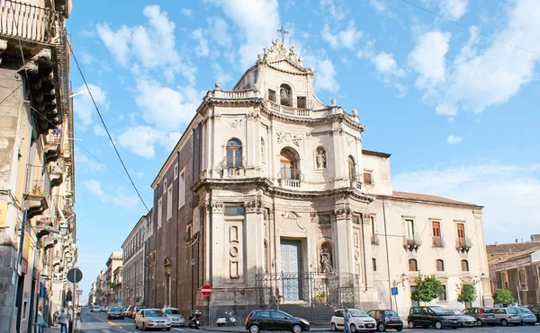 Το St εκκλησία Placido σε Κατάνια — Φωτογραφία Αρχείου