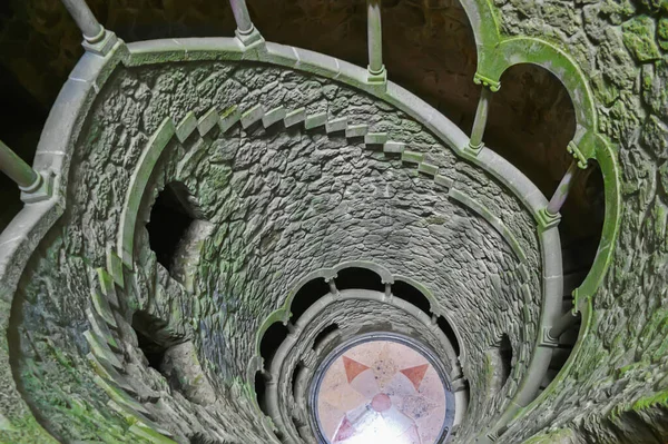 Initiation Well Inverted Tower Meter Staircase Leads Straight Underground Connects — Stock Photo, Image