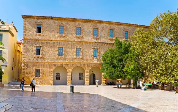 Façade Ancien Bâtiment Pierre Musée Archéologique Nauplie Face Place Syntagma — Photo