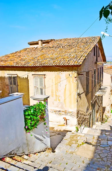 Living Quarters Old Housing Some Ruined Abandoned Buildings Historic Psaromachala — Stock Photo, Image