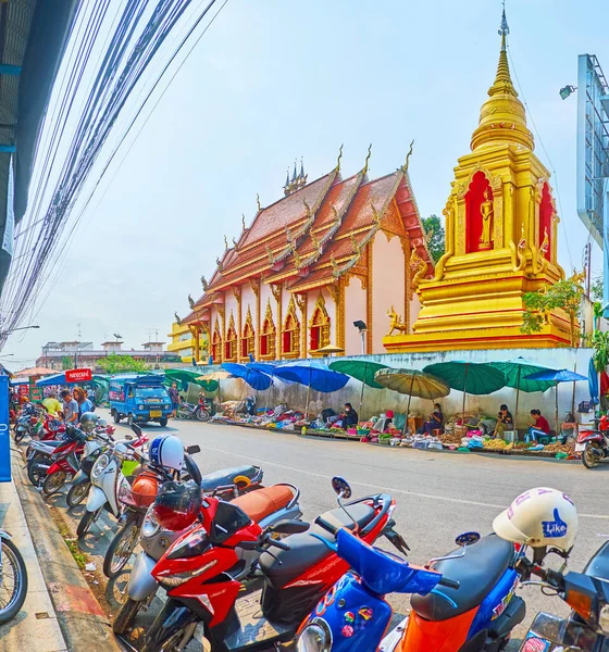 Chang Rai Thailand May 2019 우타라 키트거리는 체디와 사원의 역사적 — 스톡 사진