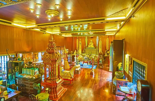 Thailand May 2019年5月11日 位于清莱的华府古寺博物馆内藏有文物 装饰品 — 图库照片