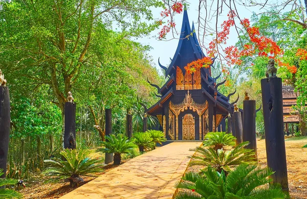 Chiang Rai Tajlandia Maj 2019 Aleja Ogrodzie Czarnego Domu Tama — Zdjęcie stockowe