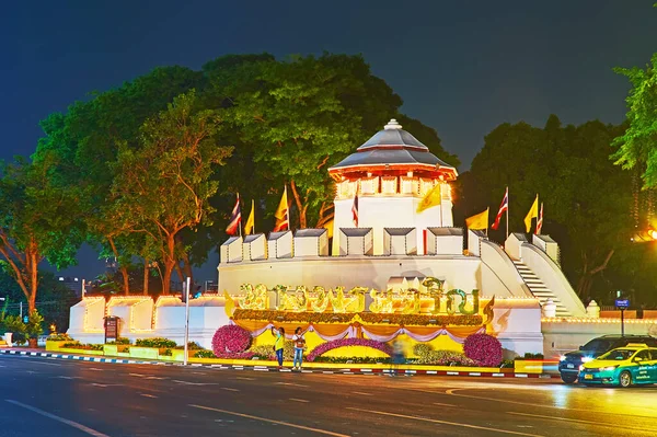 Bangkok Thailand Травня 2019 Historic Phra Sumen Fort Яскраві Вечірні — стокове фото