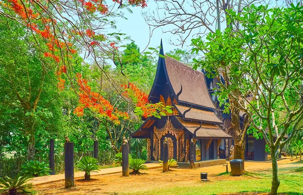 Chiang Rai Tailandia Mayo 2019 Jardín Casa Negra Presa Baan — Foto de Stock