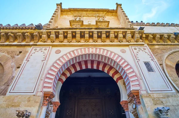 Διακοσμητικές Λεπτομέρειες Της Μεσαιωνικής Μαυριτανίας Puerta Las Palmas Πύλη Της — Φωτογραφία Αρχείου