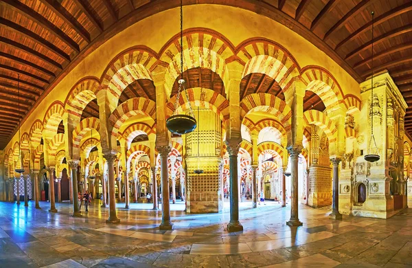 Cordoba Espagne Sep 2019 Panorama Mezquita Catedral Mosquée Cathédrale Salle — Photo