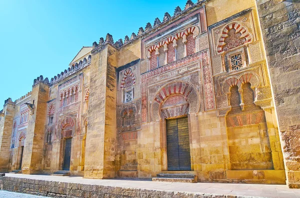 Masiva Muralla Exterior Mezquita Con Puertas Medievales Conservadas Puerta San — Foto de Stock