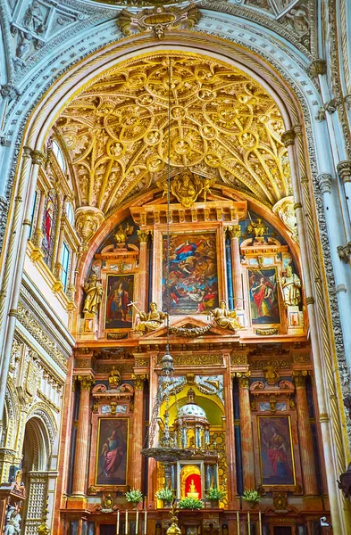 Cordoba Spain Sep 2019 Mannerist Style Altarpiece Capilla Mayor Main — 图库照片