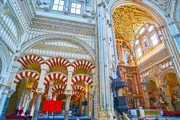 Cordoba Spain Sep 2019 Den Gotiska Interiören Capilla Mayor Huvudkapellet — Stockfoto