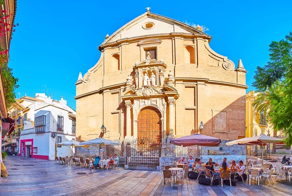 Cordoba Španělsko Září 2019 Barokní Fasáda Kostela Santa Ana Zdobená — Stock fotografie