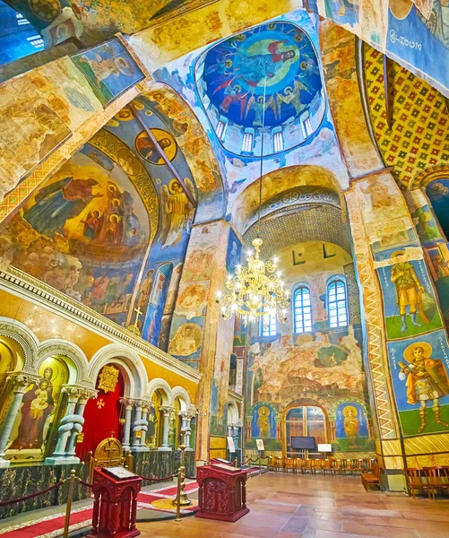 Kyiv Ukraine 2021年5月18日 聖シリル教会の礼拝堂で 5月18日にキエフのドーム ポープ 側壁にフレスコ画があります — ストック写真