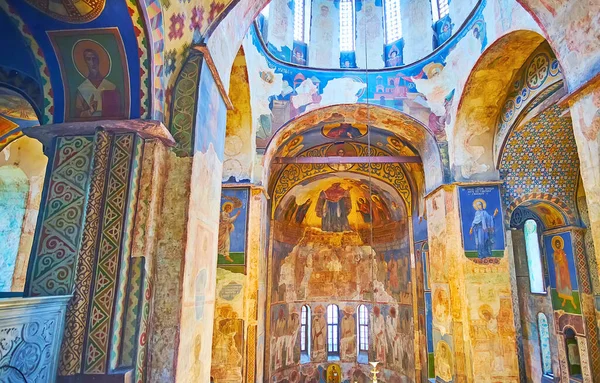 Kyiv Ucraina Maggio 2021 Gli Affreschi Bizantini Medievali Decorano Interno — Foto Stock