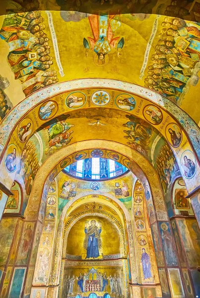 Quiiv Ucrânia Maio 2021 Abóbada Decorada Medieval Afrescada Catedral Santa — Fotografia de Stock
