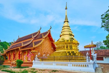 Wat Phrao (Wat Lum) aile tapınağı Lampang Luang, Lampang, Tayland