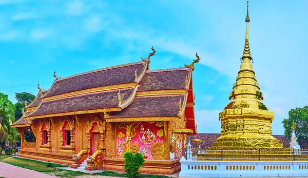 Panorama Storico Wat Phrao Wat Lum Tempio Famiglia Wat Phra — Foto Stock