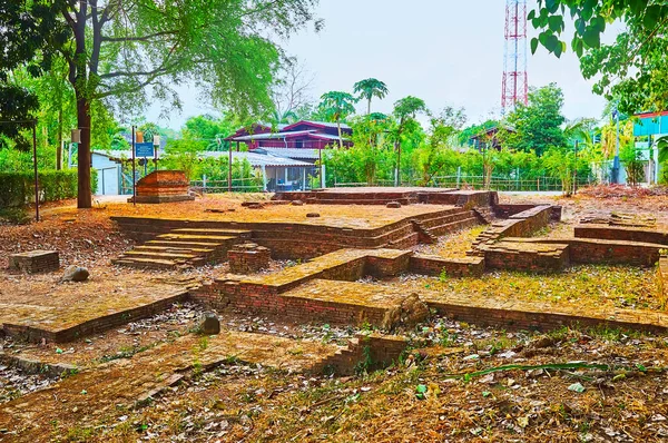 Vieille Fondation Brique Temple Ruine Wat Kak Kaeo Lampang Thaïlande — Photo