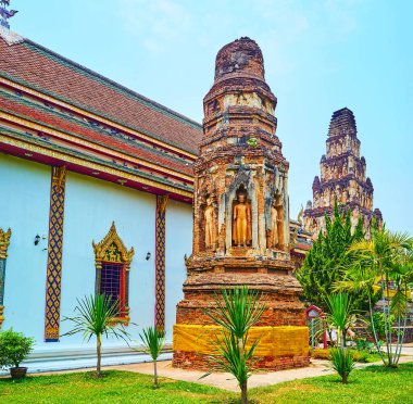 Wat Chammathewi - Patana Chedi ve Suwan Chedi Jungkote (Kukut Chedi, Suwan Chang Kot), Lamphun, Tayland
