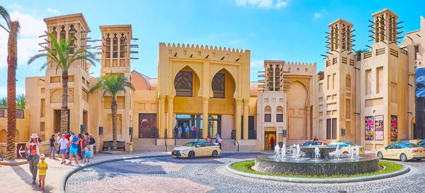 Dubai Uae March 2020 Square Fountain Front Souk Madinat Jumeirah — Photo