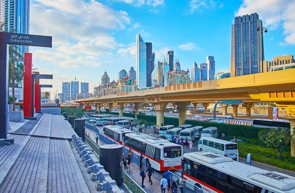 Dubai Uae March 2020 Square Front Dubai Mall Financial Center — Stock Photo, Image