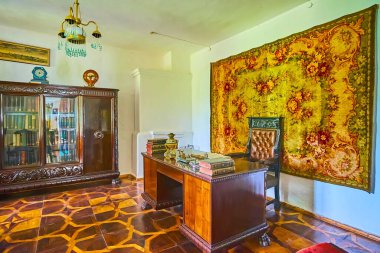 PEREIASLAV, UKRAINE - 22 Mayıs 2021: Nikolay Benardos (Rus mucit, bilim adamı), Pereiaslav Scansen, 22 Mayıs 'ta Pereiaslav