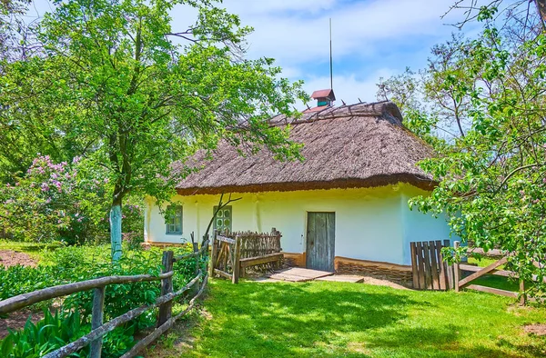 Pereiaslav Ucrania Mayo 2021 Casa Tradicional Hata Pueblo Encalada Con — Foto de Stock