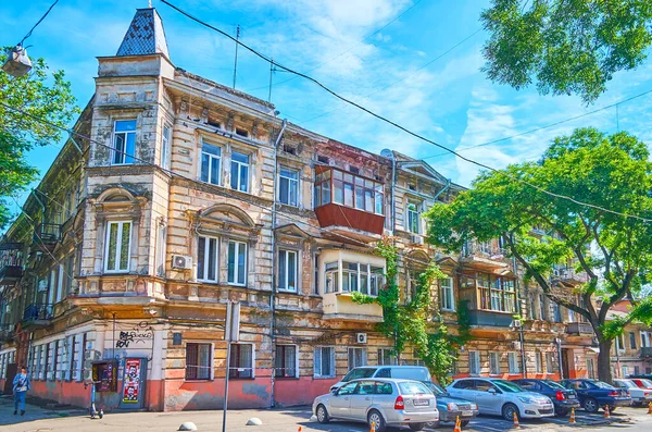 Odessa Ucrania Junio 2021 Edificio Mal Estado Antigua Casa Rosen —  Fotos de Stock