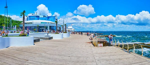 Odessa Ucrania Junio 2021 Panorama Del Muelle Langeron Con Amplio — Foto de Stock