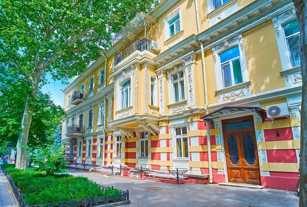 Die Fassade Des Historischen Mietshauses Von Nikolai Perez Stadtzentrum Der — Stockfoto