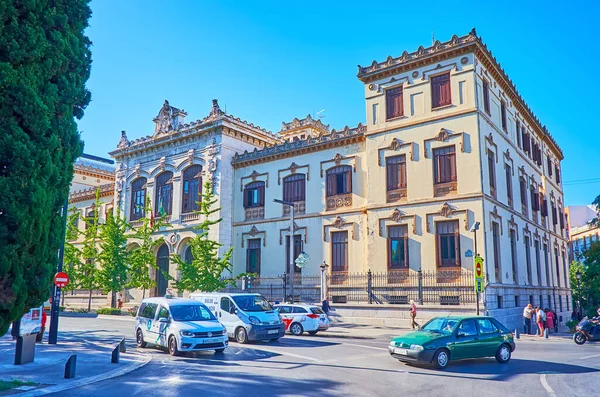 Granada Spanya Eylül 2019 Granada Gran Colon Caddesinde Hızlı Trafiğin — Stok fotoğraf