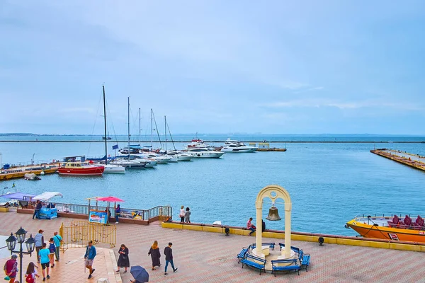 Odessa Ukraine June 2021 Waterfront Odessa Port Yachts Shipyard Vintage — Stock Photo, Image