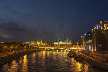 Kremlin üzerinde ışıkları