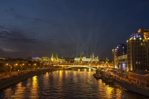 Світильники над Кремлем — стокове фото
