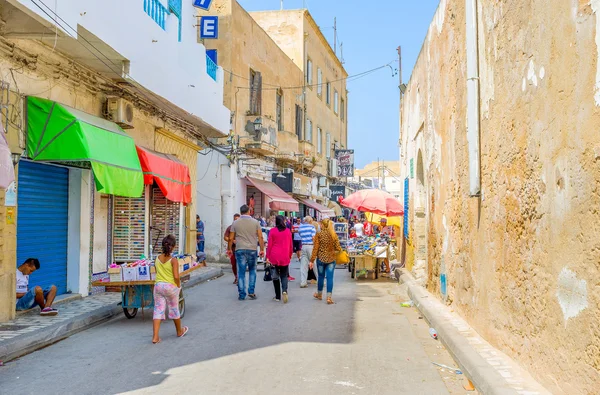 A rua comercial — Fotografia de Stock