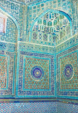 The tiled interior