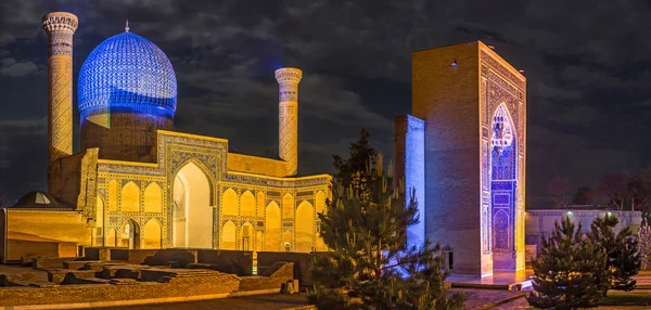 Panoráma az este Samarkand — Stock Fotó