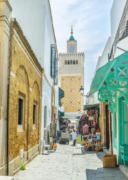 The narrow Medina street — стокове фото