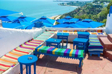 Vacation in Sidi Bou Said clipart