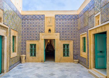 The tiled courtyard