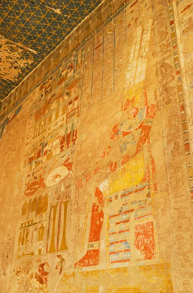 Los frescos del Templo Hatshepsut — Foto de Stock