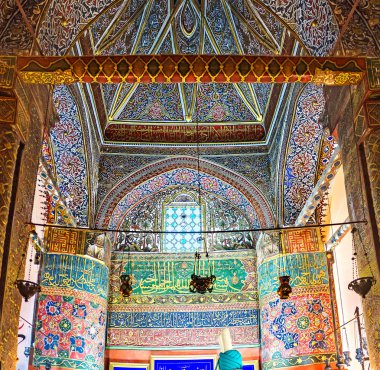 The interior of Mevlana Mausoleum clipart