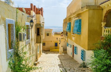 The hilly street of El Kef