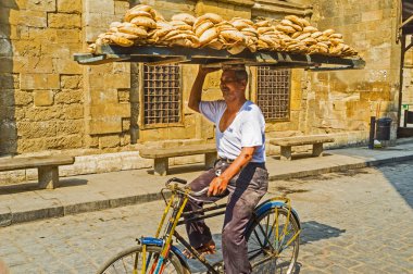 Delivering of bread in Cairo