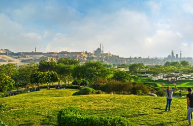 The Saladin Citadel from Al-Azhar park